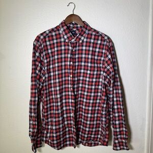 GAP Red and Blue Plaid Men's Shirt